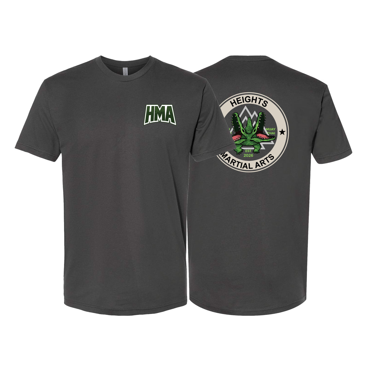 Heights Martial Arts Next Level Adult Shirts #8242 C (Side front logo)