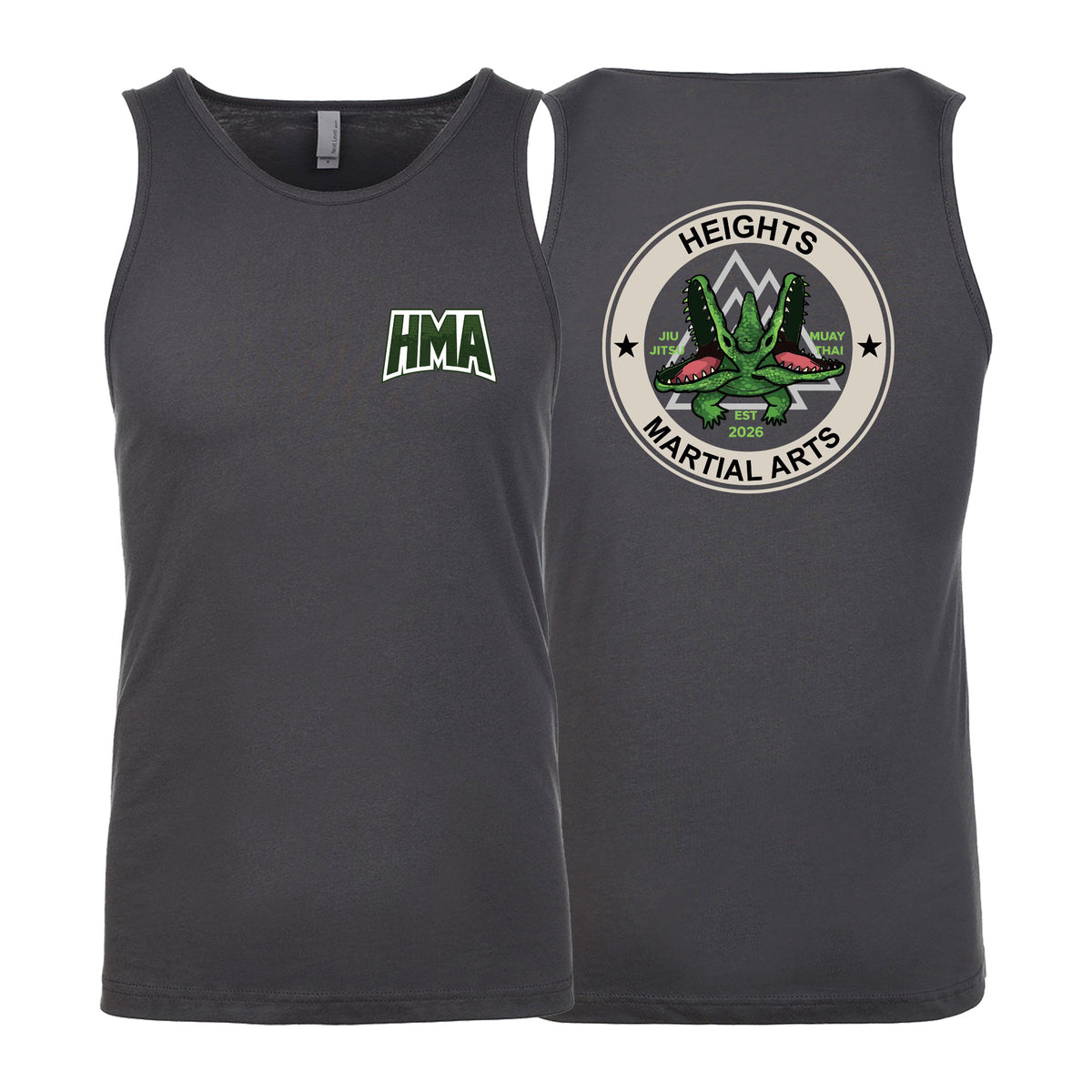 Heights Martial Arts Next Level Tank Tops #8242 C (Side front logo)