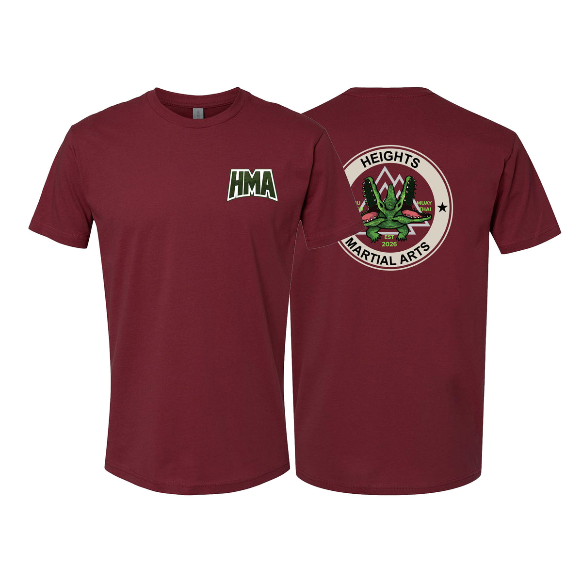 Heights Martial Arts Next Level Adult Shirts #8242 C (Side front logo)