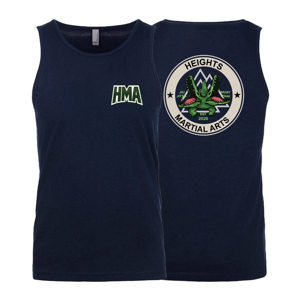 Heights Martial Arts Next Level Tank Tops #8242 C (Side front logo)