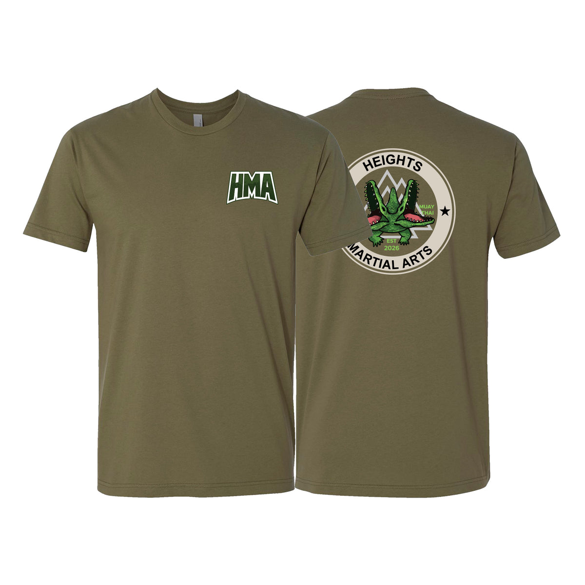 Heights Martial Arts Next Level Adult Shirts #8242 C (Side front logo)