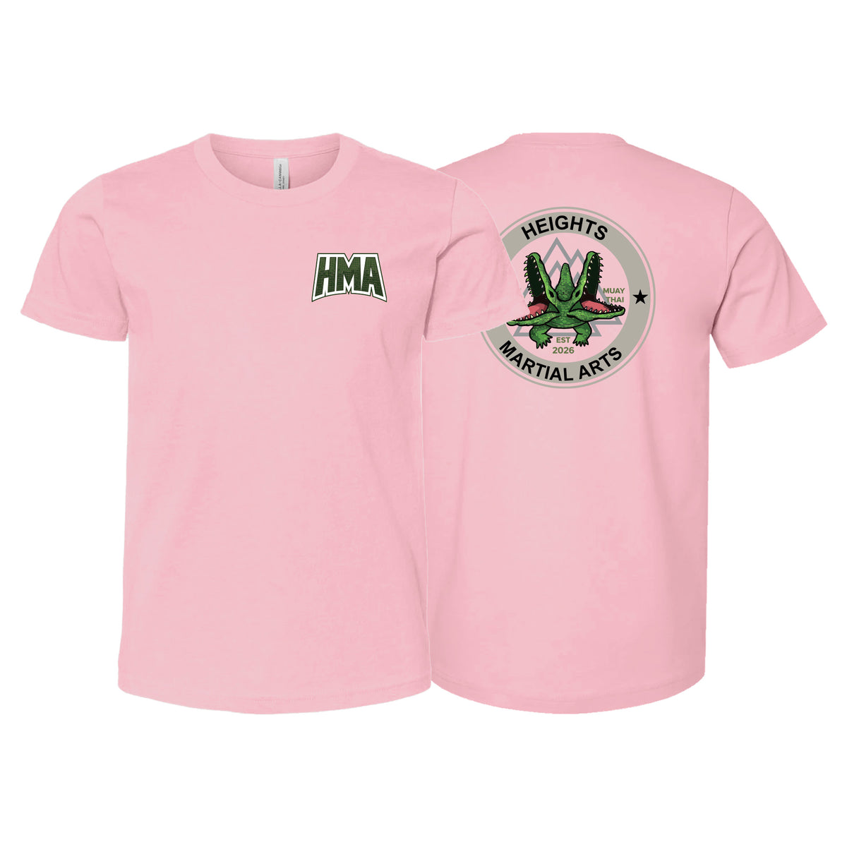 Heights Martial Arts Kids Shirts #8242 C (Side front logo)