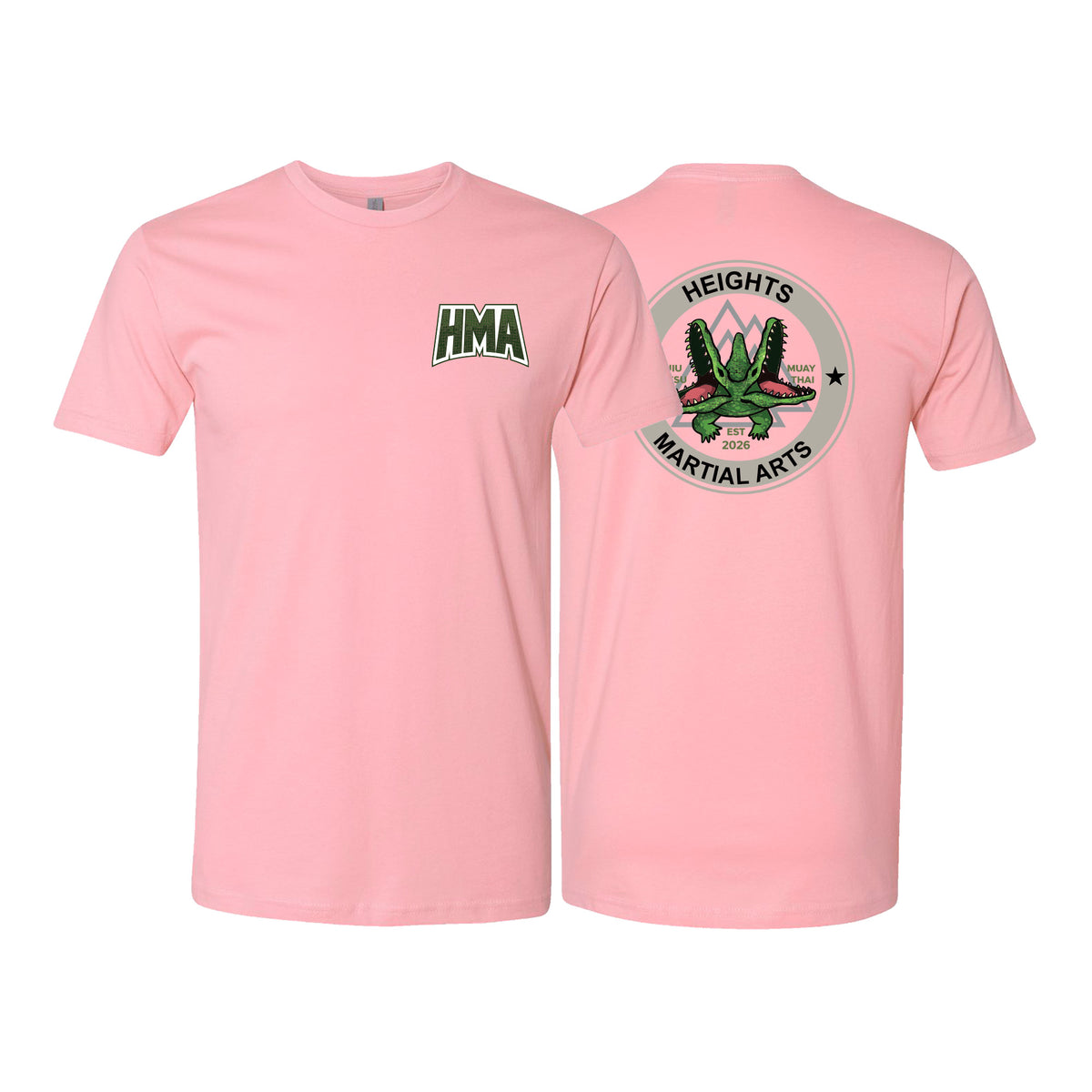 Heights Martial Arts Next Level Adult Shirts #8242 C (Side front logo)