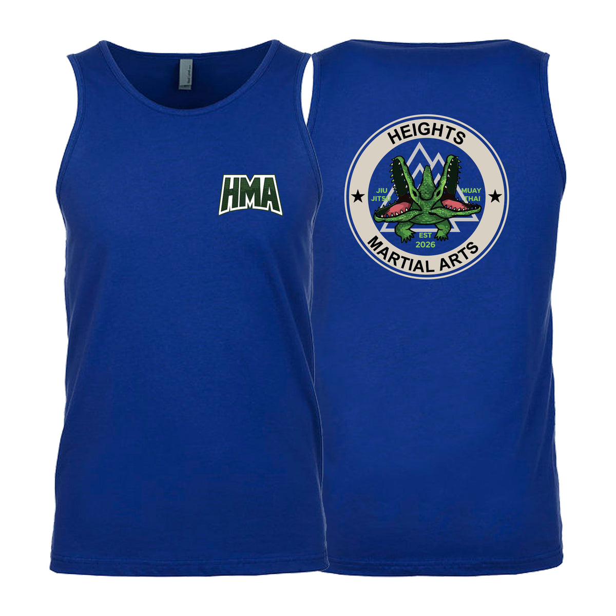 Heights Martial Arts Next Level Tank Tops #8242 C (Side front logo)