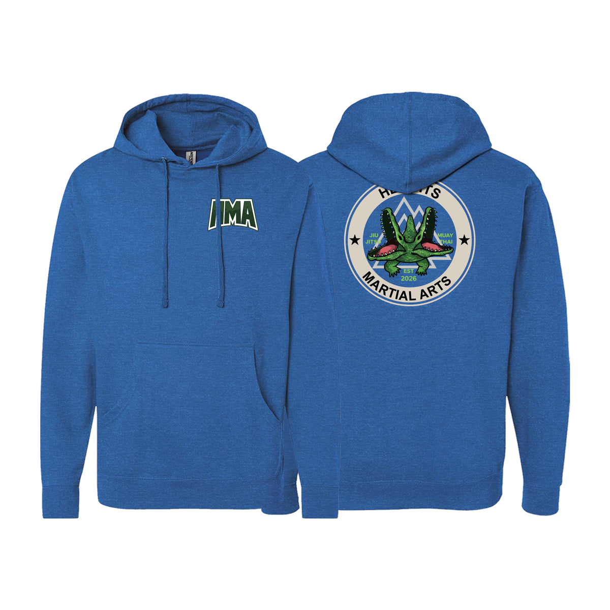 Heights Martial Arts Academy Sweater Hoodie #8242 C (Side front logo)