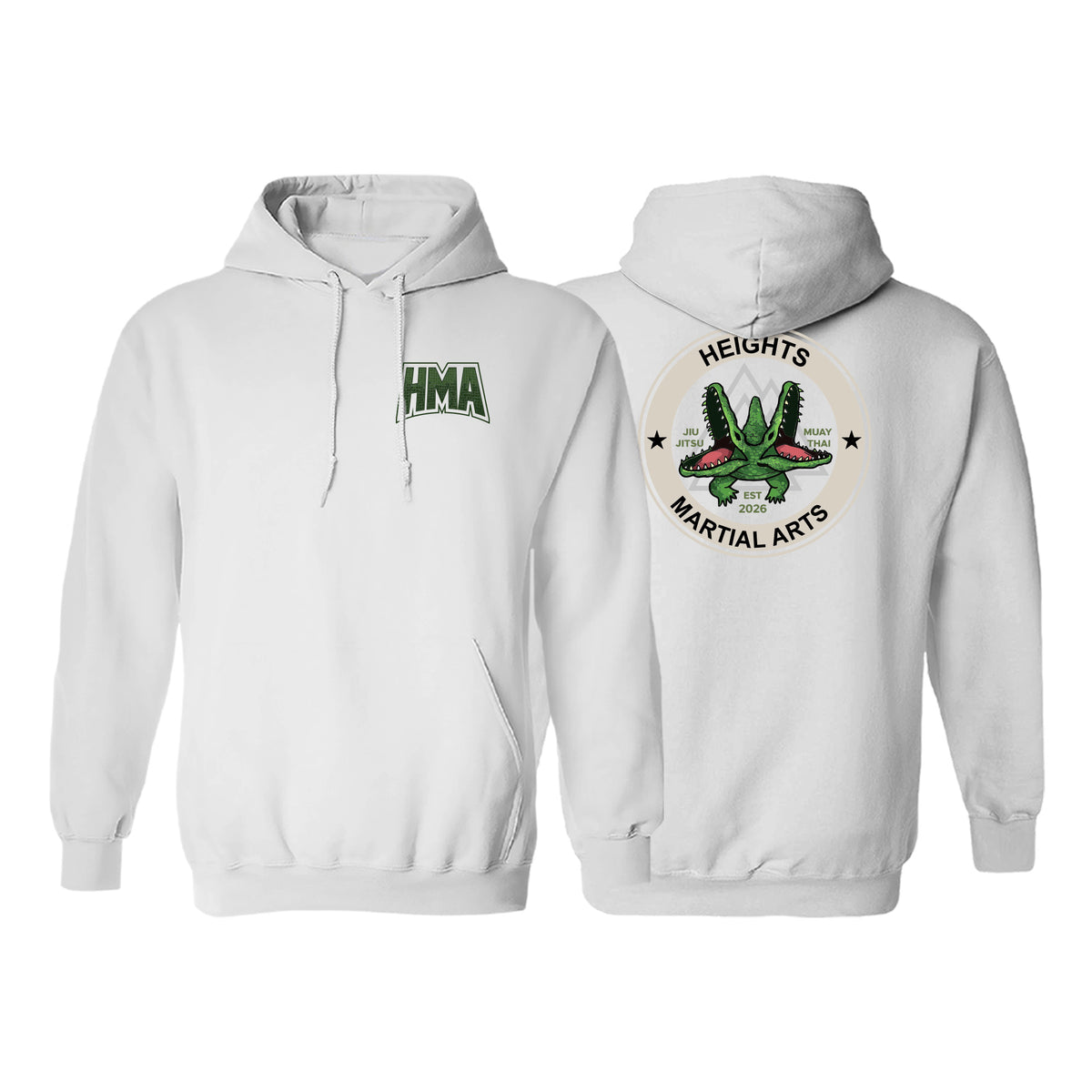 Heights Martial Arts Academy Sweater Hoodie #8242 C (Side front logo)
