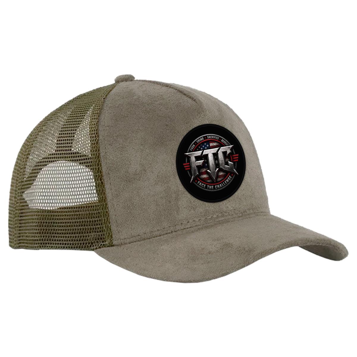 Face the Challenge Suede Trucker Hat #8239 A