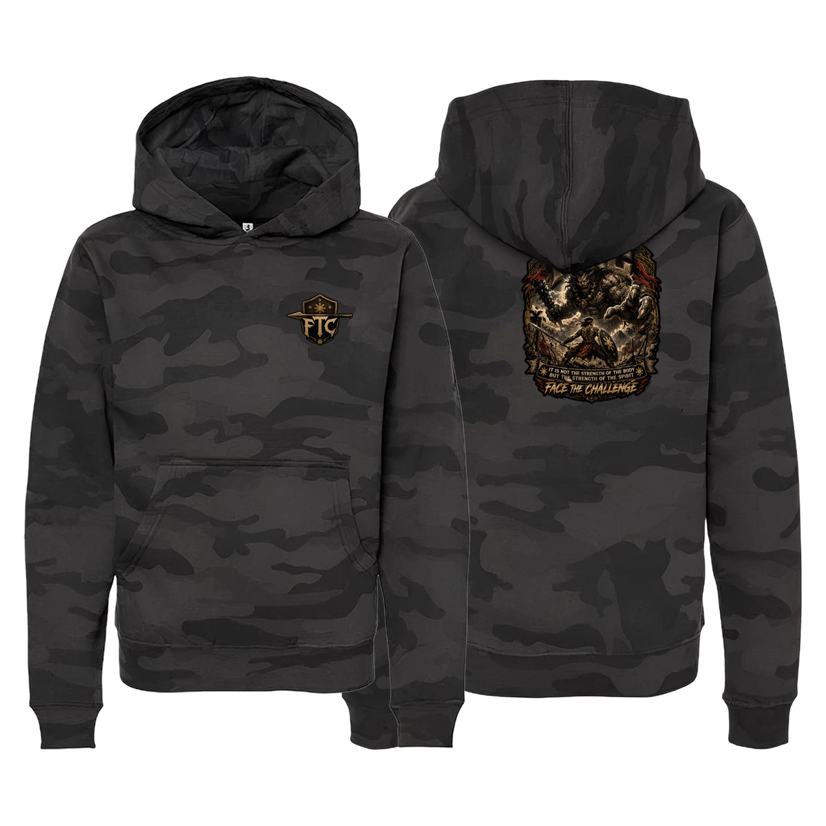Face the Challenge Academy Sweater Kids Hoodie #8239 B