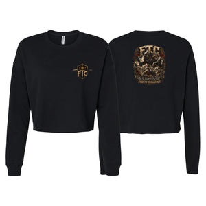 Face the Challenge Women's Cropped Crewneck Sweatshirt #8239 B