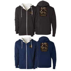 Face the Challenge Sherpa Lined Zip-Up Hoodie #8239 B