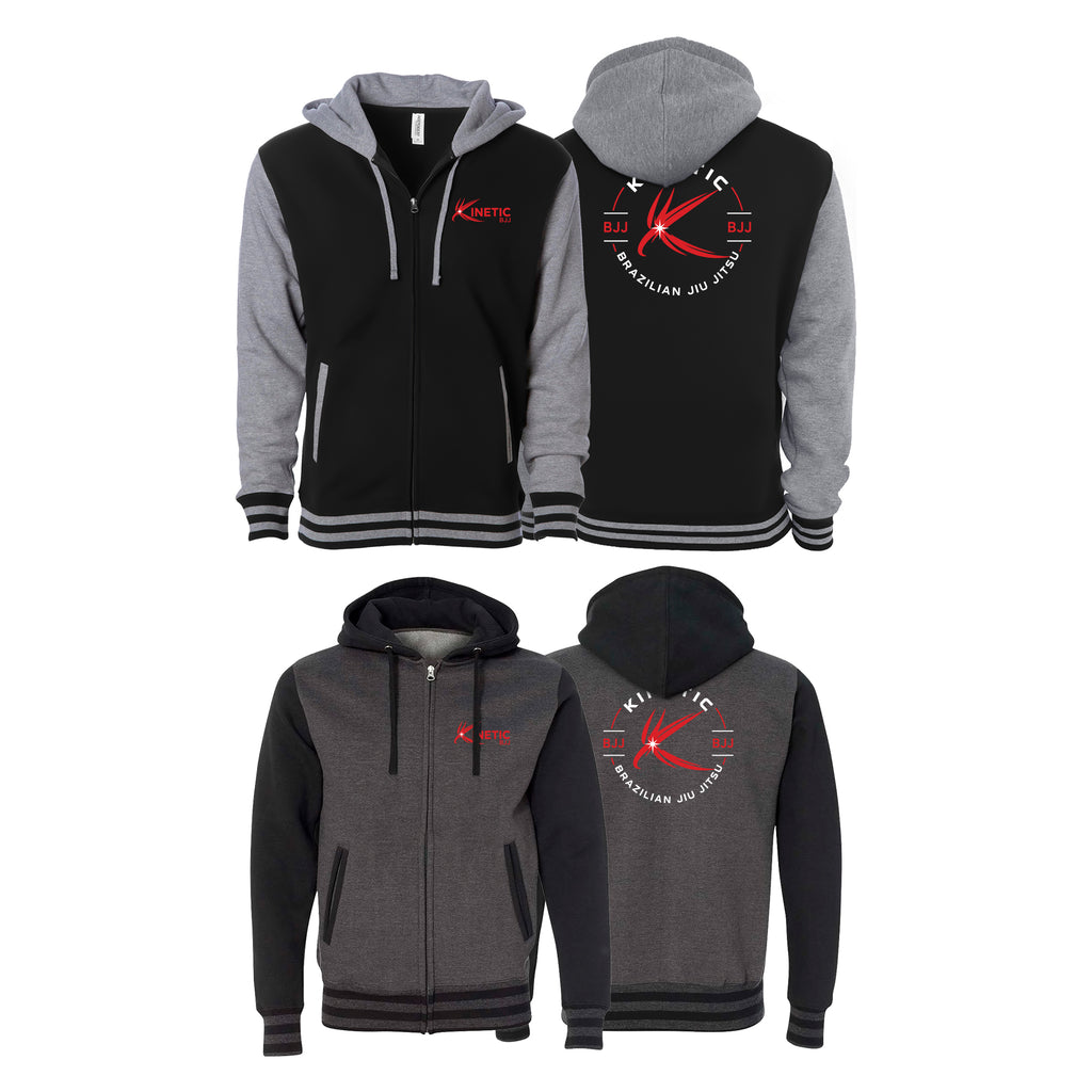 Kinetic BJJ Varsity Zip-Up Hoodies #8248 A