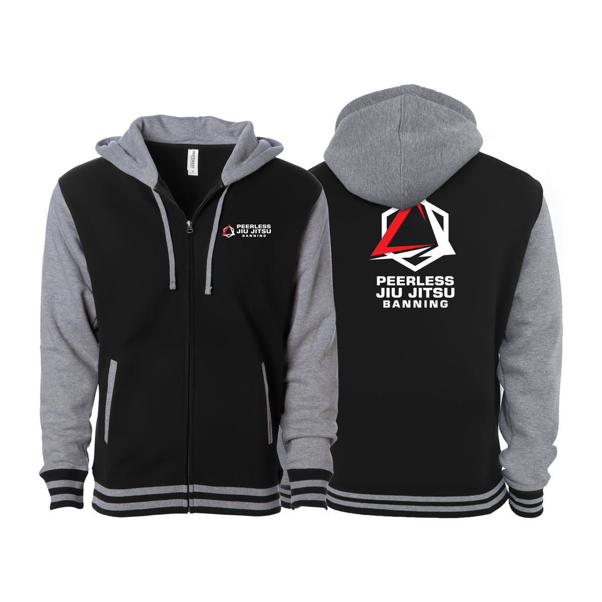 Peerless Jiu Jitsu Varsity Zip-Up Hoodies #8244 B