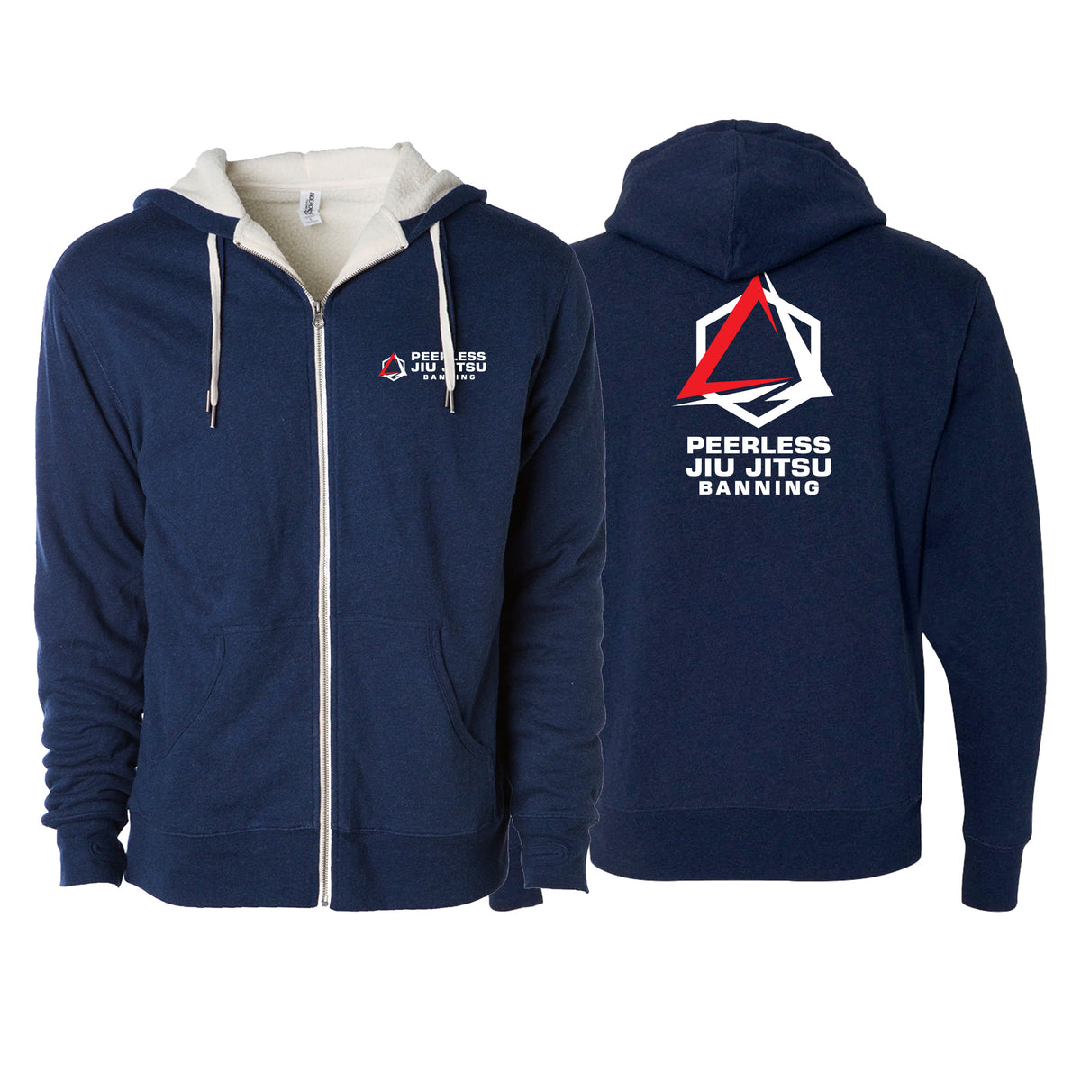 Peerless Jiu Jitsu Sherpa Lined Zip-Up Hoodie #8244 B