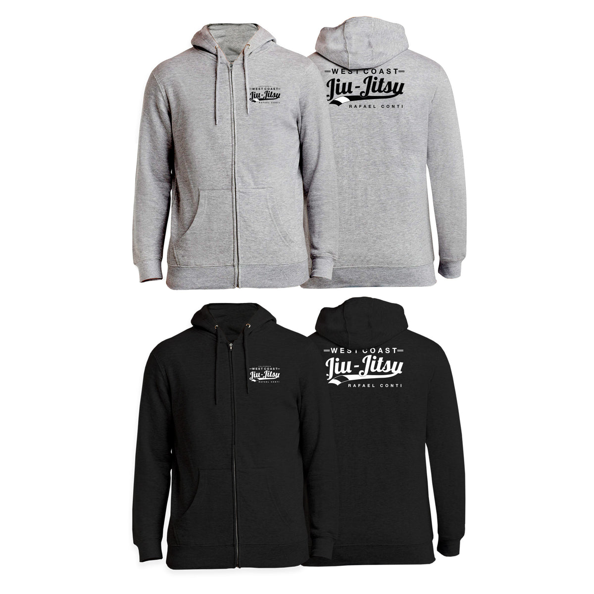 West Coast Zip-Up Hoodies #8253 C
