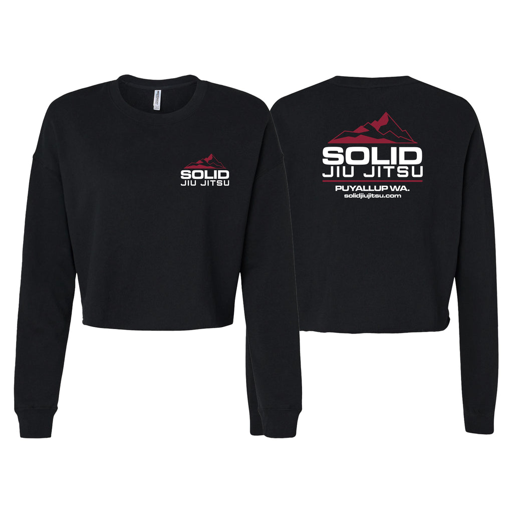 Solid Jiu Jitsu Women's Cropped Crewneck Sweatshirt #8271 B