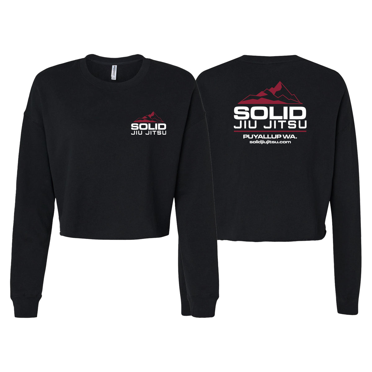 Solid Jiu Jitsu Women's Cropped Crewneck Sweatshirt #8271 B