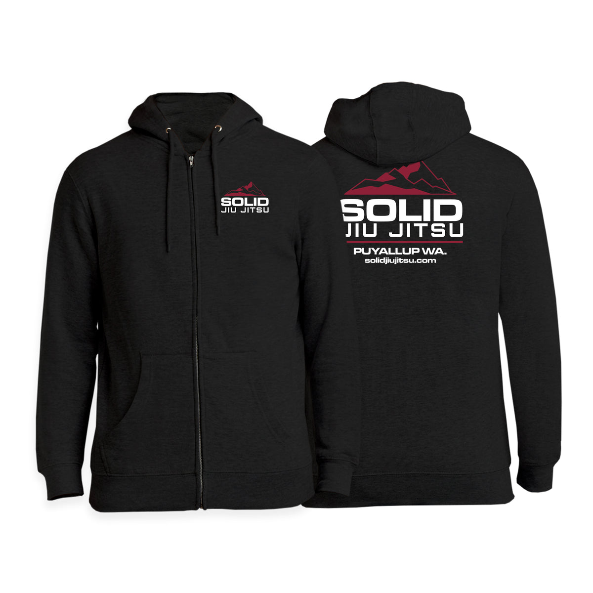 Solid Jiu Jitsu Zip-Up Hoodies #8271 B