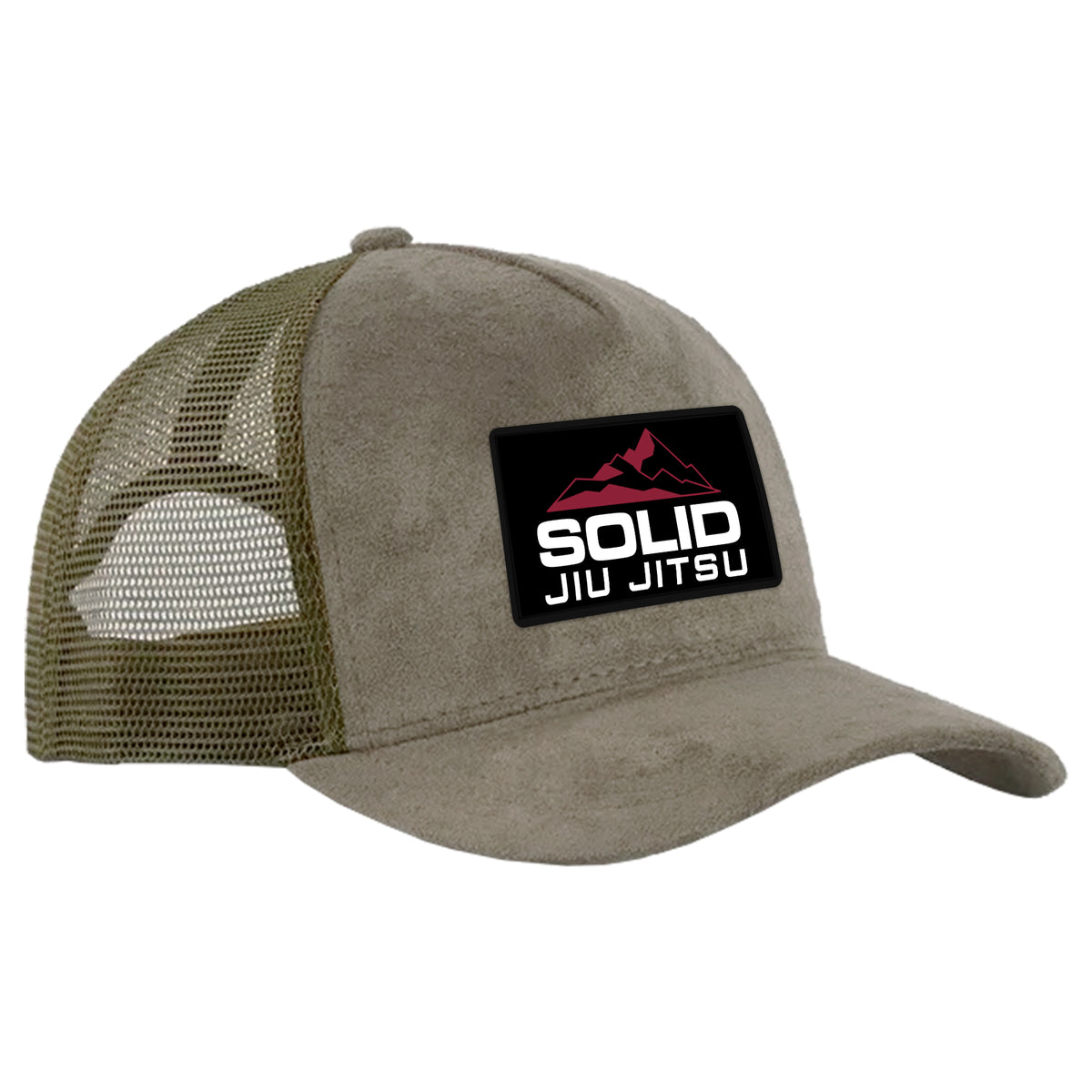 Solid Jiu Jitsu Suede Trucker Hat #8271 A