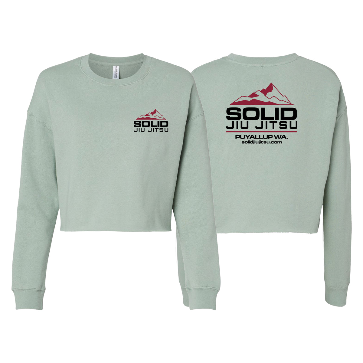 Solid Jiu Jitsu Women's Cropped Crewneck Sweatshirt #8271 B