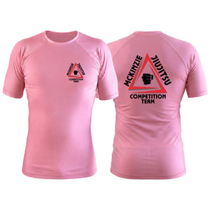 Mckinzie Jiu Jitsu Pink Custom Rash Guards Short Sleeve #8264 A