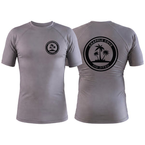 Grapple Cove Gray Custom Rash Guards Short Sleeve #8259 A