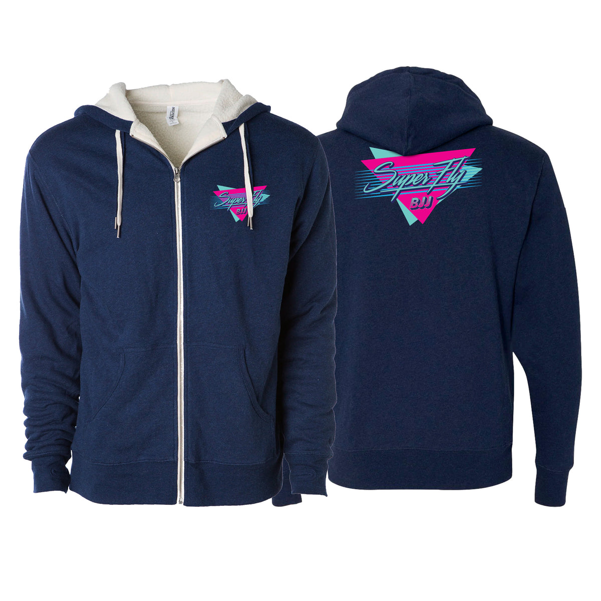 SuperFly BJJ Sherpa Lined Zip-Up Hoodie #8269 A
