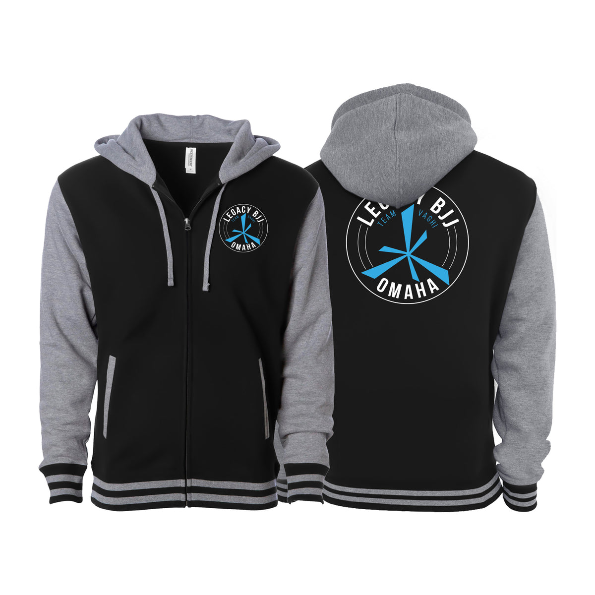 Legacy Omaha Varsity Zip-Up Hoodies #8270 A (BJJ)