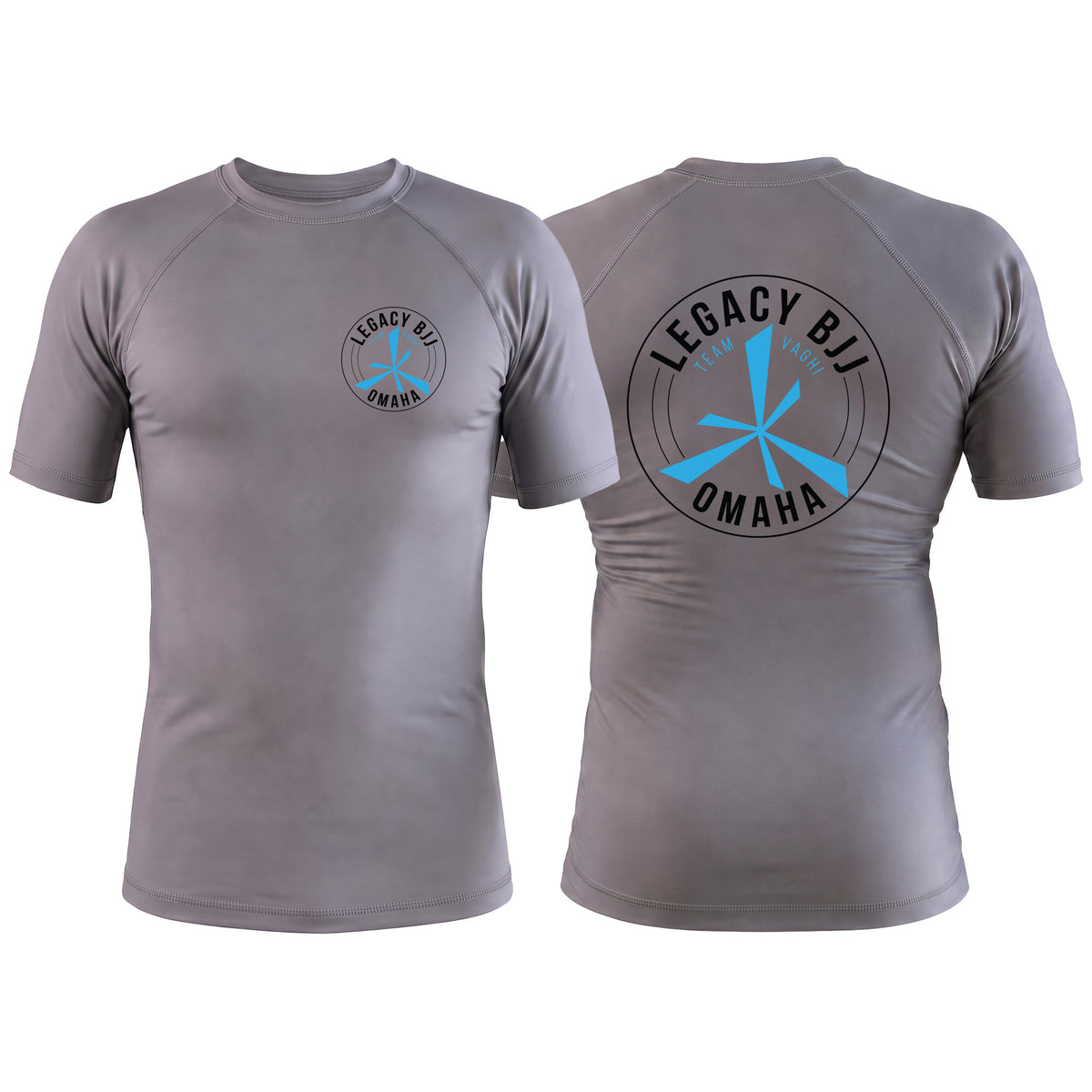 Legacy Omaha Gray Custom Rash Guards Short Sleeve #8270 A (BJJ)