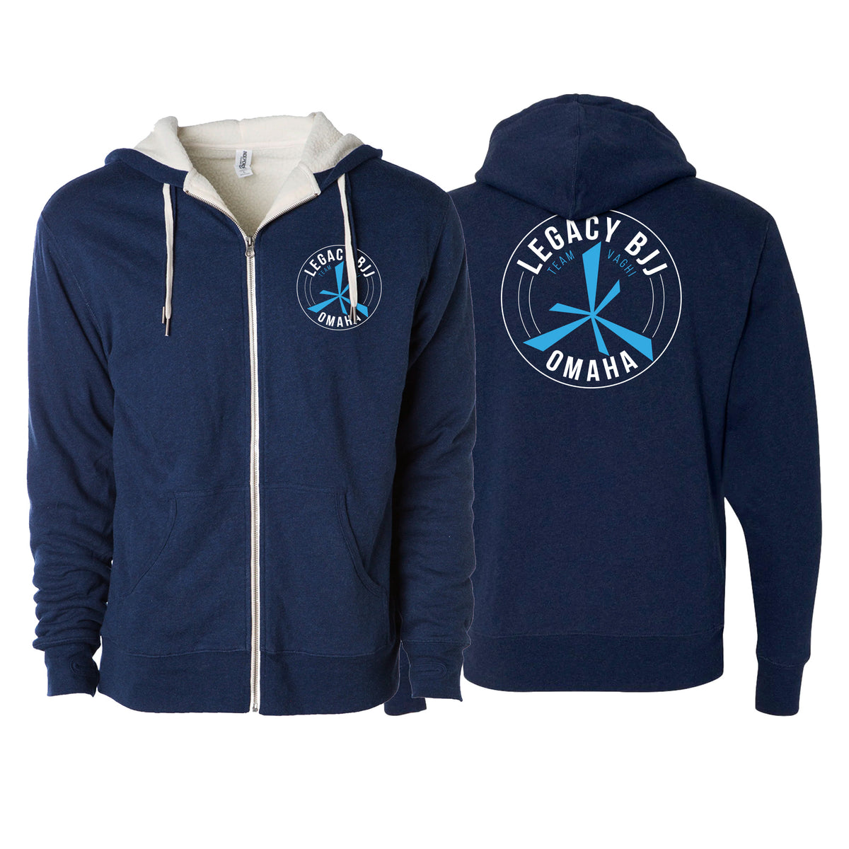 Legacy Omaha Sherpa Lined Zip-Up Hoodie #8270 A (BJJ)