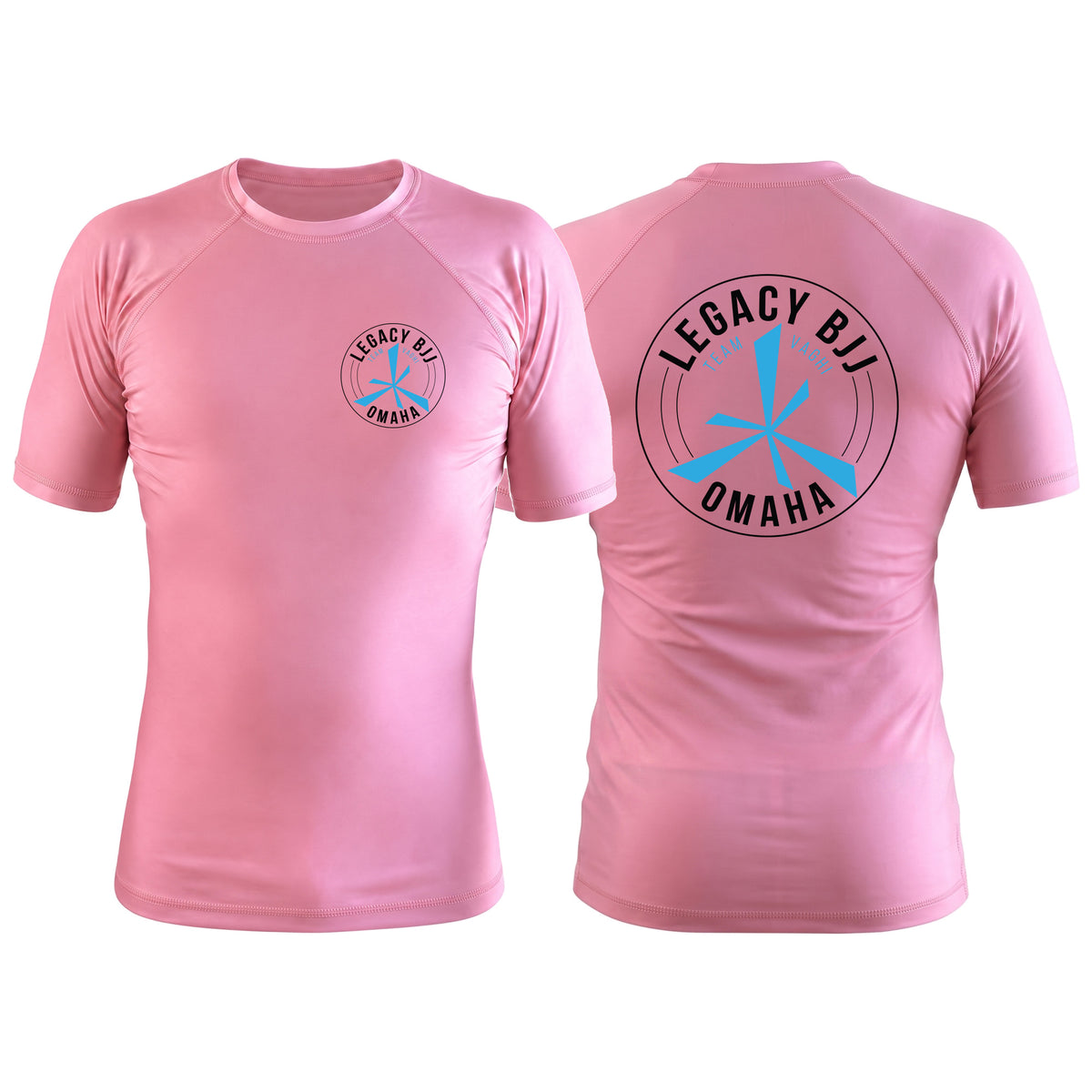 Legacy Omaha Pink Custom Rash Guards Short Sleeve #8270 A (BJJ)