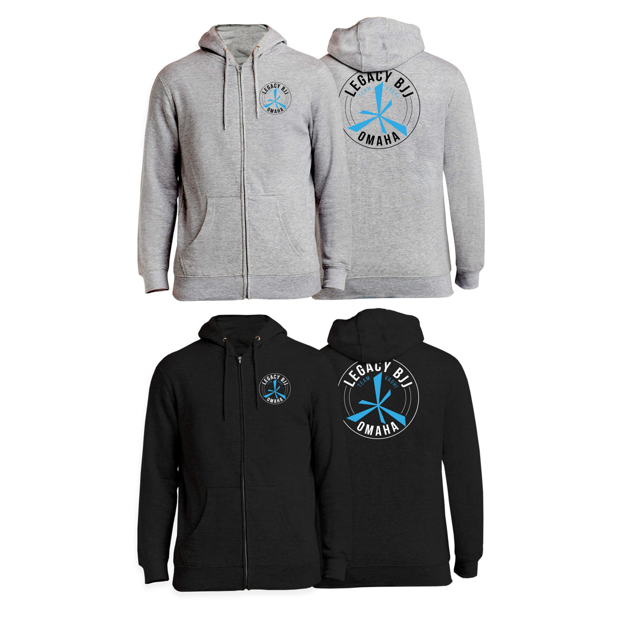 Legacy Omaha Zip-Up Hoodies #8270 A (BJJ)