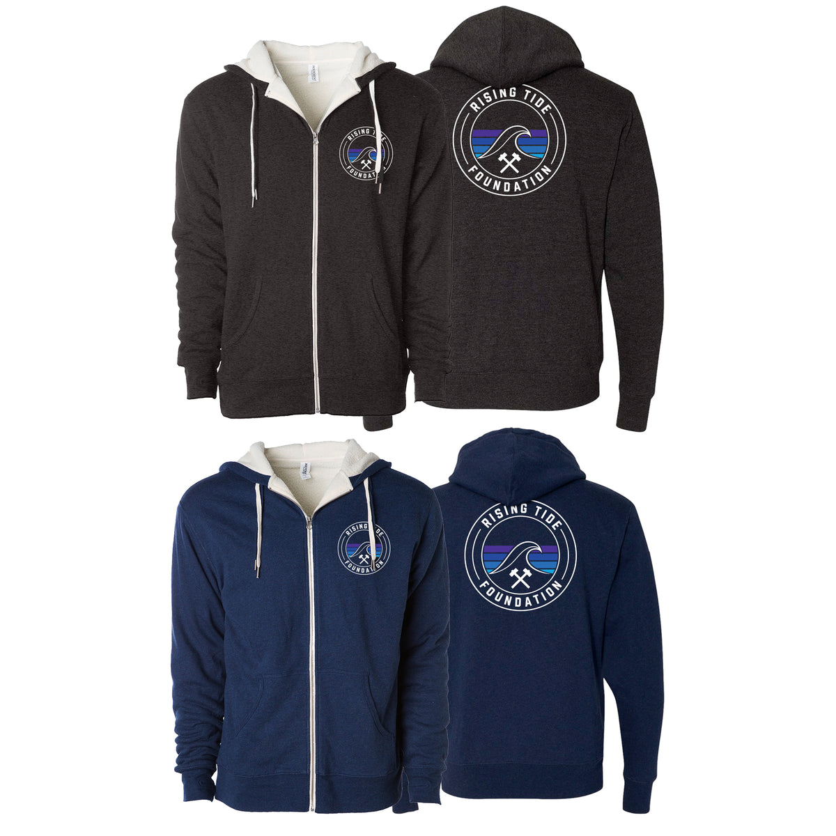 Rising Tide Foundation Sherpa Lined Zip-Up Hoodie #8277 A