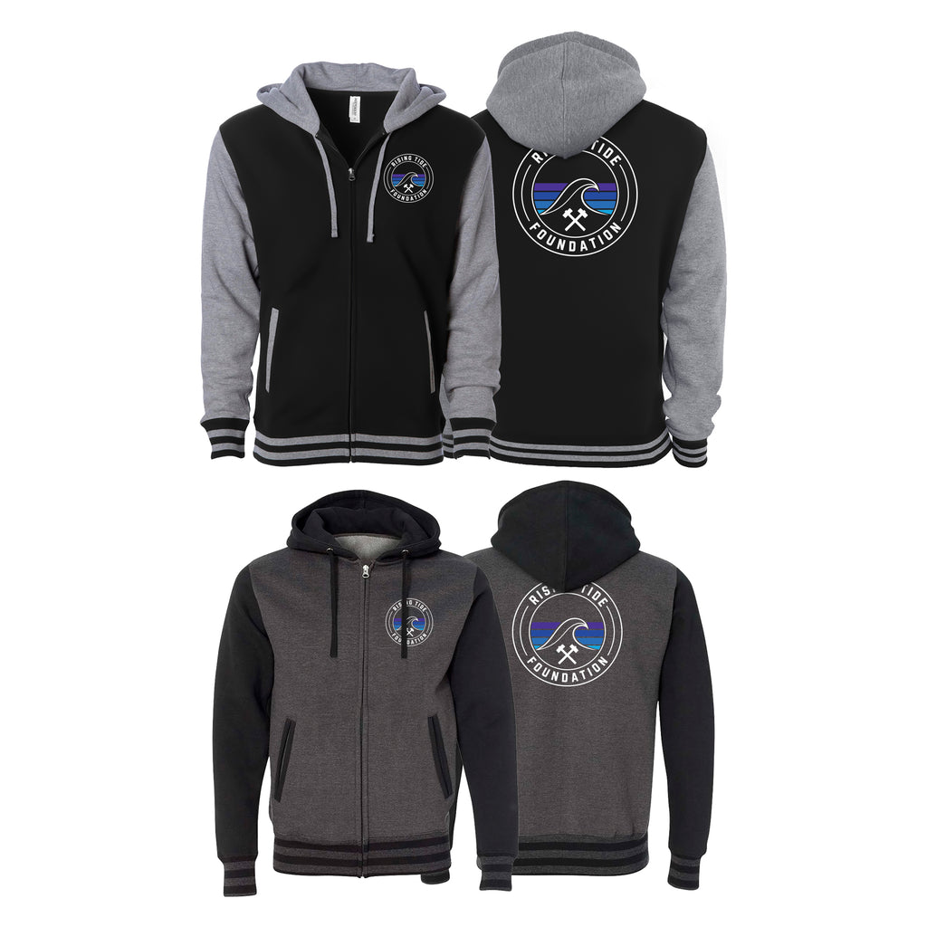 Rising Tide Foundation Varsity Zip-Up Hoodies #8277 A
