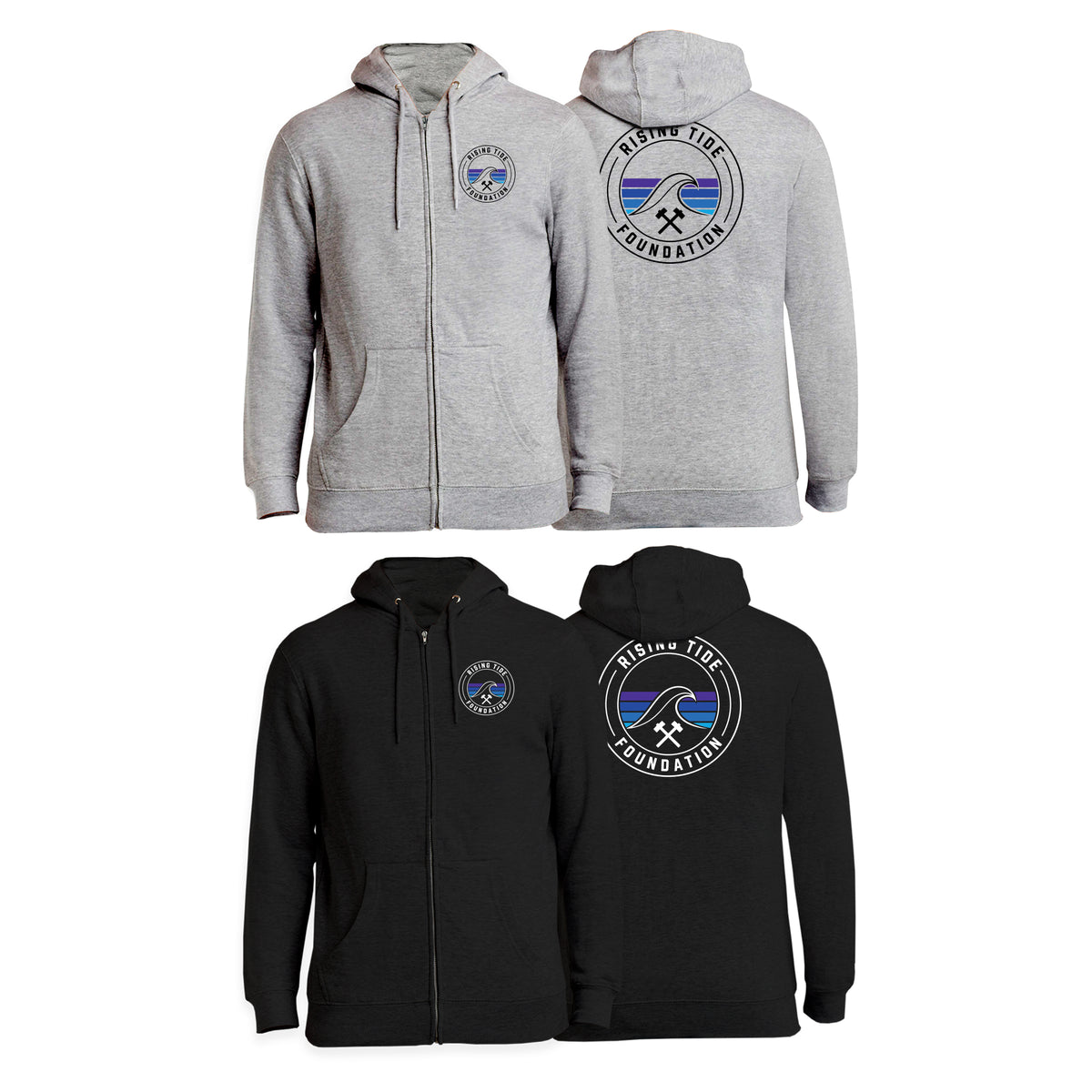 Rising Tide Foundation Zip-Up Hoodies #8277 A
