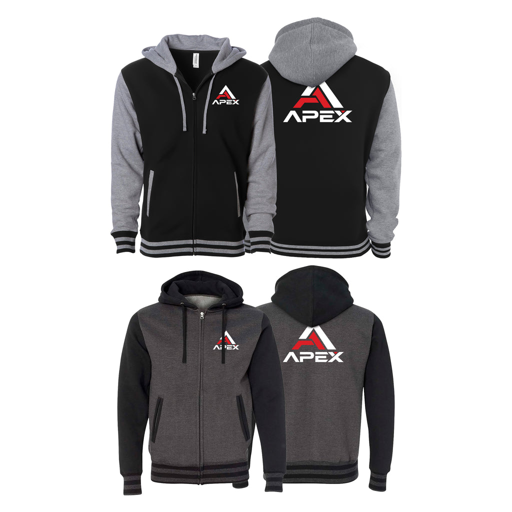 APEX Varsity Zip-Up Hoodies #8280 B