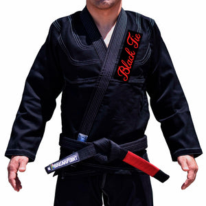 Black Tie BJJ Academy Gi - Black and Blue #221 A