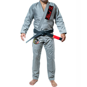 Black Tie BJJ Academy Kids Gi - Gray #221 A