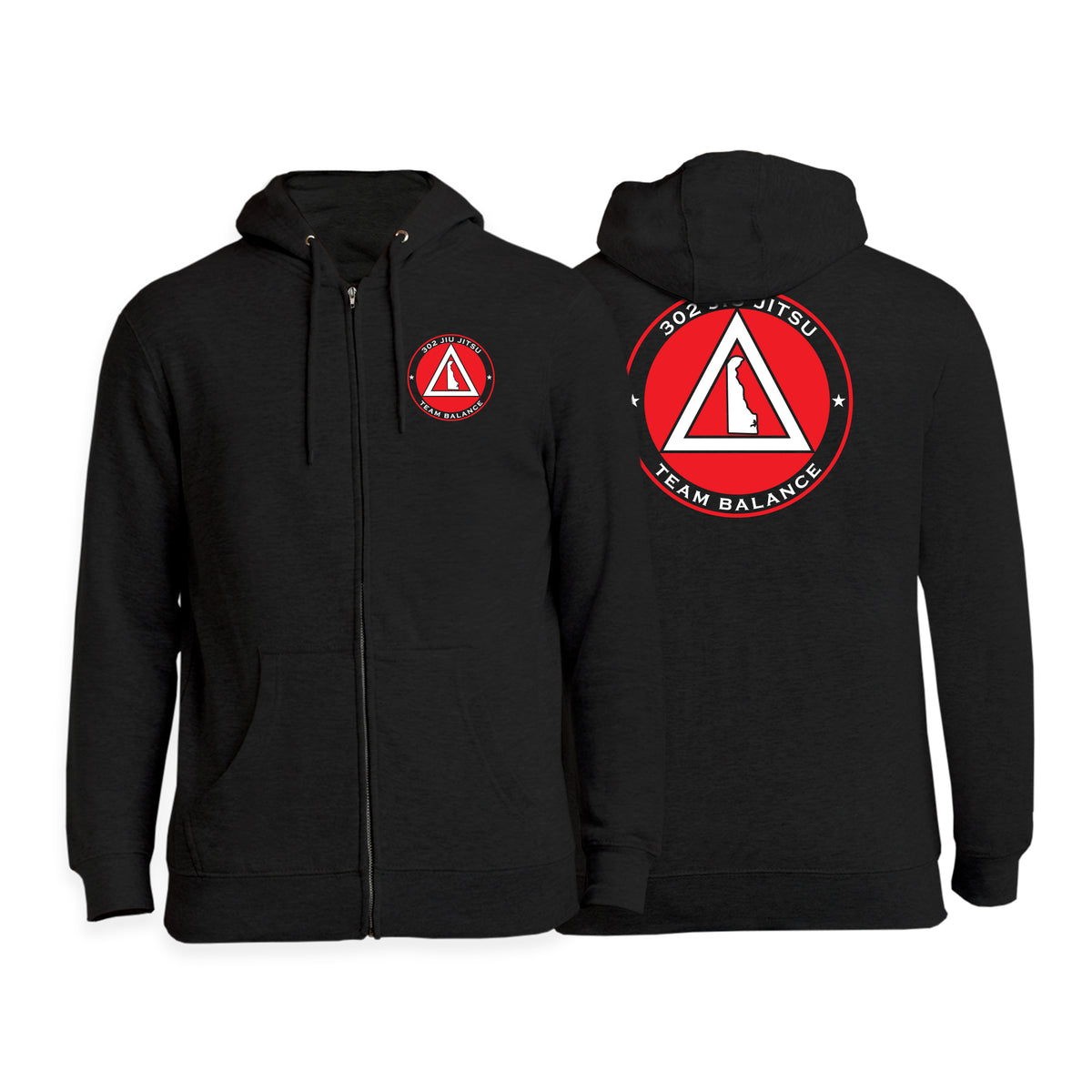 302 Jiu-Jitsu Zip-Up Hoodies #8074 B (BALANCE)