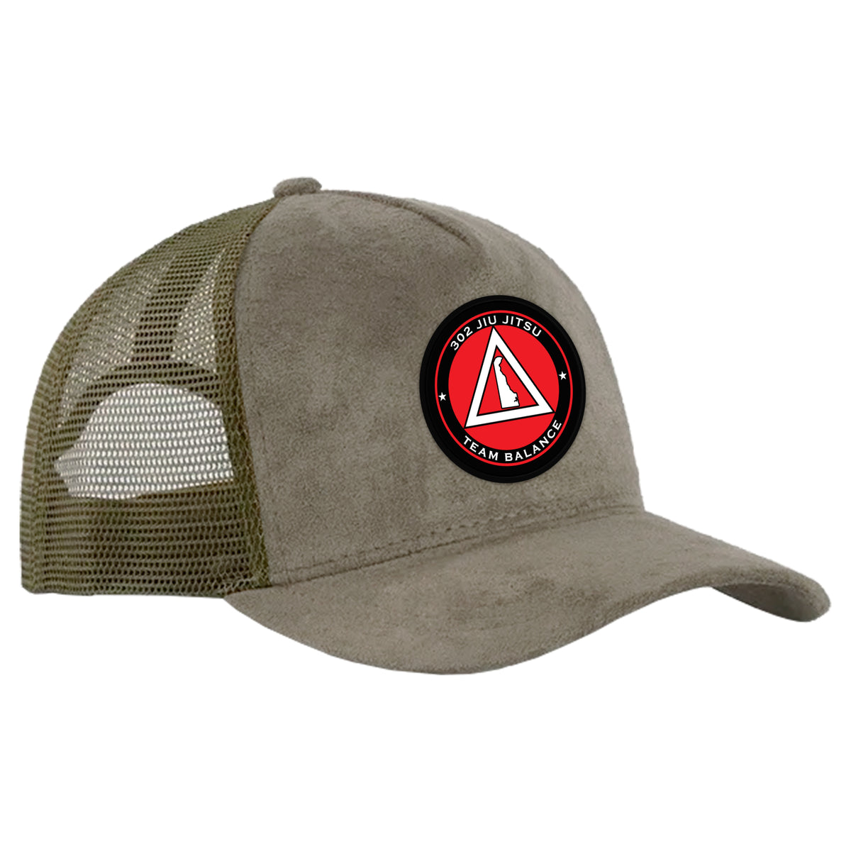 302 Jiu-Jitsu Suede Trucker Hat #8074 B (BALANCE)