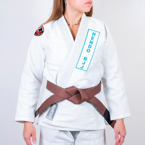 Hendo Brazilian Jiu Jitsu Academy Women's Gi - White #522 A