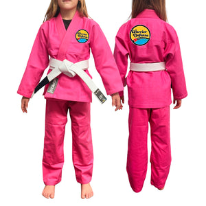 Warrior Defense BJJ Academy Kids Gi - Pink #590 A