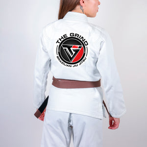 The Grind BJJ Academy Women's Gi - White #617 A
