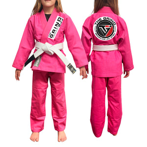 Grind BJJ Academy Kids Gi - Pink #617 A