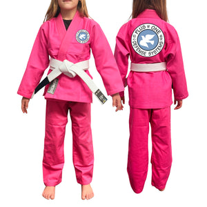 Plus One Defense Systems Academy Kids Gi - Pink #624 A