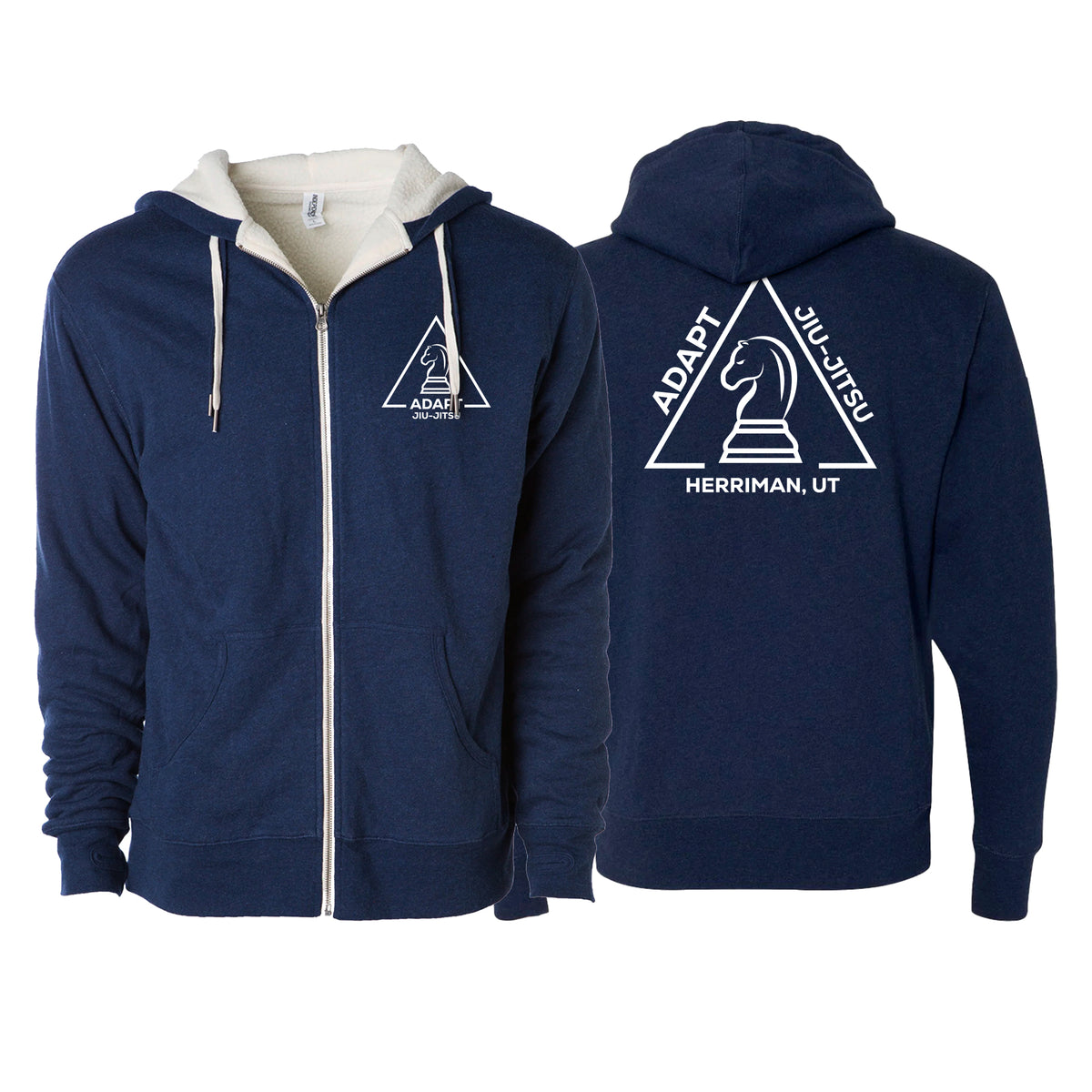 Adapt Jiu-Jitsu Sherpa Lined Zip-Up Hoodie #8262 A