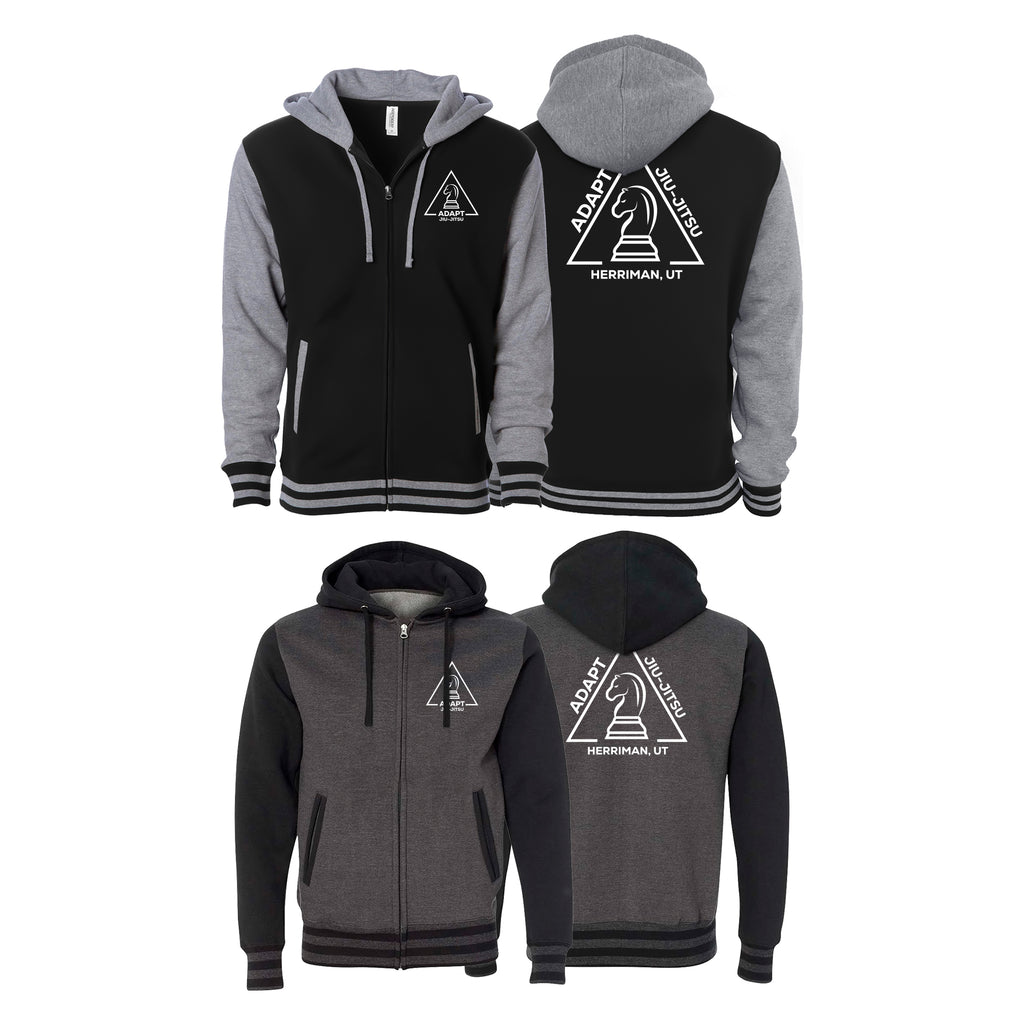 Adapt Jiu-Jitsu Varsity Zip-Up Hoodies #8262 A