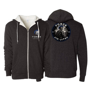 Force Jiu-Jitsu Sherpa Lined Zip-Up Hoodie #8170 B