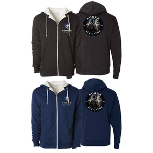 Force Jiu-Jitsu Sherpa Lined Zip-Up Hoodie #8170 B
