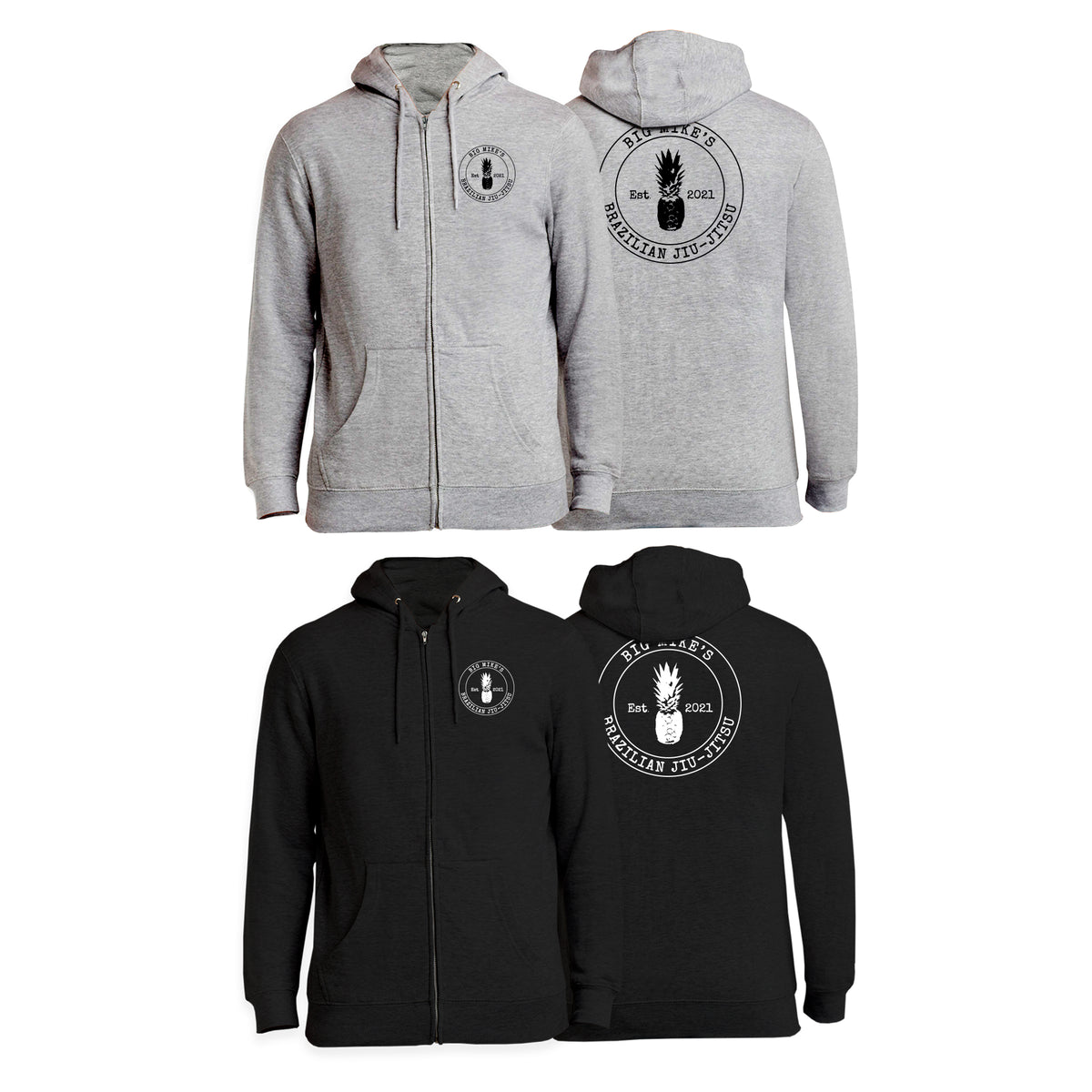 Big Mike's BJJ Academy Zip-Up Hoodies #8055 C