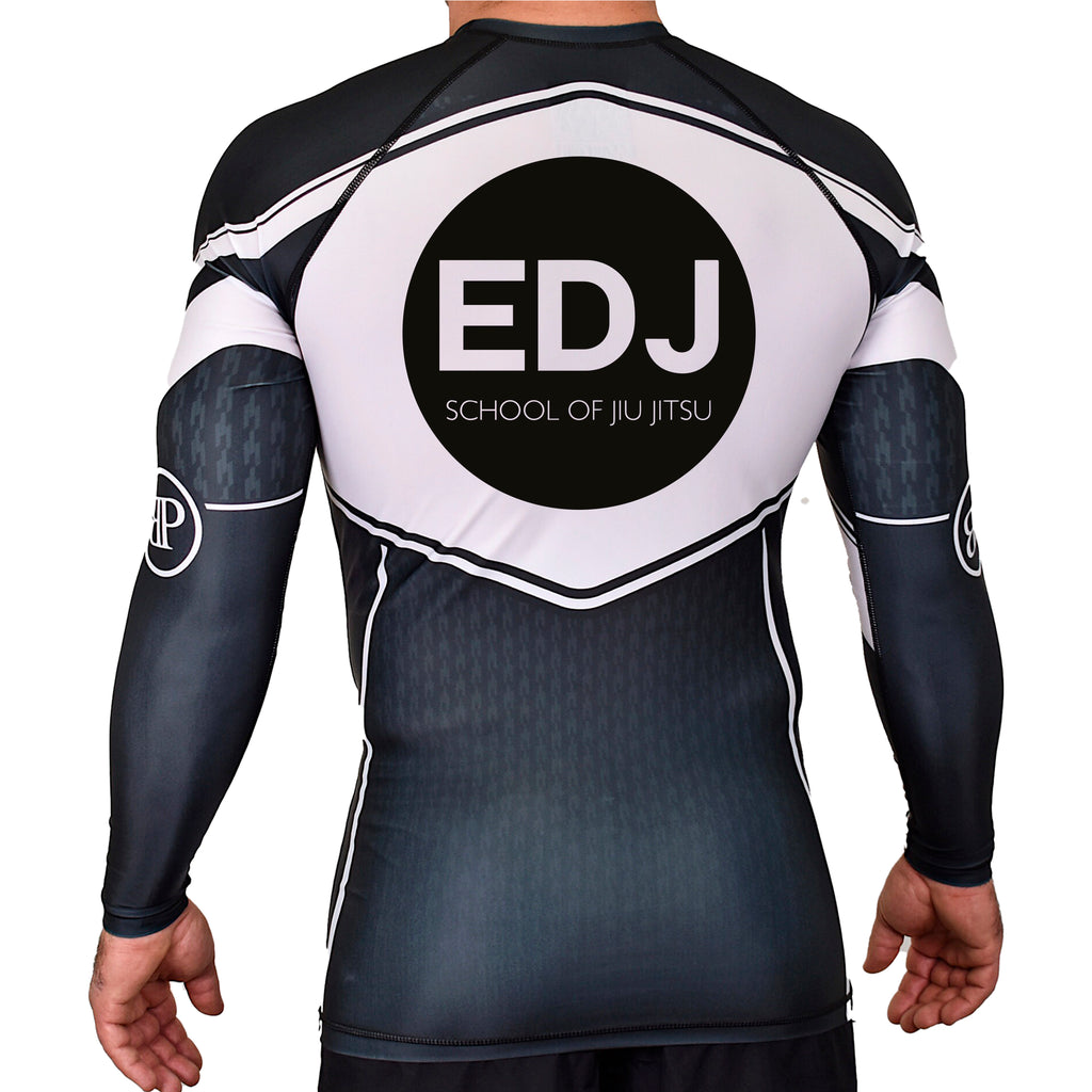 EDJ Team Academy Rash Guards Black/White #8001
